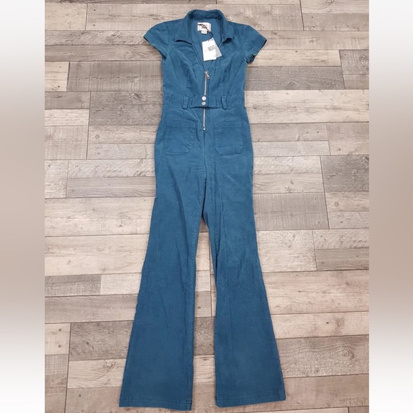 Urban Outfitters Pants - Urban Outfitters Rue Corduroy Jumpsuit XS UK 6 Blue Zip Up Boilersuit BNWT